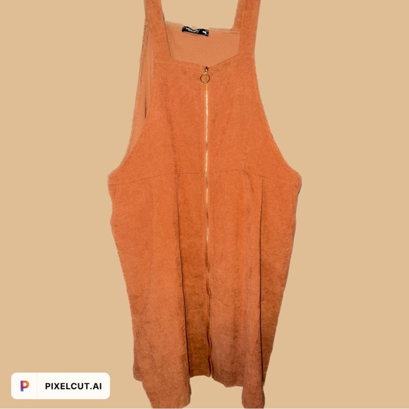 Corduroy Overall Dress🧡 - Picture 1 of 4
